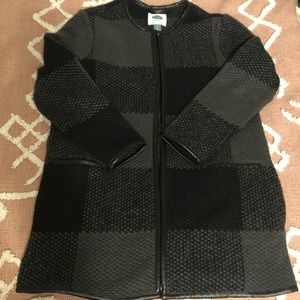 Grey & Black Plaid Coatigan